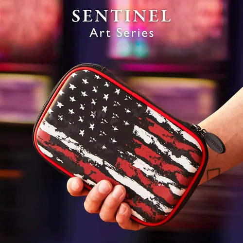 Vista 6 de Casemaster Sentinel - Estuche para dardos con 6 puntas de acero o punta suave, totalmente montado, funda rígida de EVA con espuma, resistente al