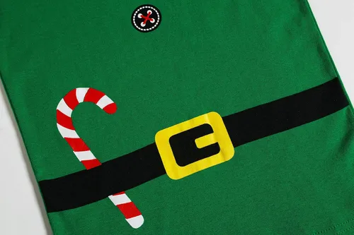 Vista 3 de Family Feeling - Conjunto de 2 piezas de pijama de Navidad a rayas para niños y niñas, 100 % algodón