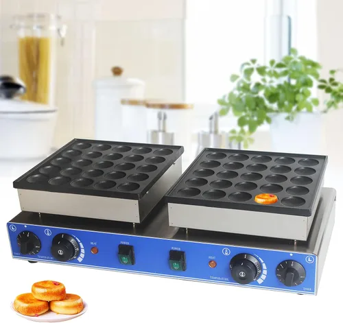 Vista 2 de Mini máquina holandesa para hacer panqueques, 50 piezas de gofres eléctrica, 1700 W, 110 V, máquina para hacer gofres antiadherentes, para el hogar