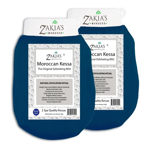 Vista 17 de Guantes exfoliantes originales Kessa, paquete económico (2 unidades), color beige, microdermoabrasión en casa, elimina la piel muerta no deseada