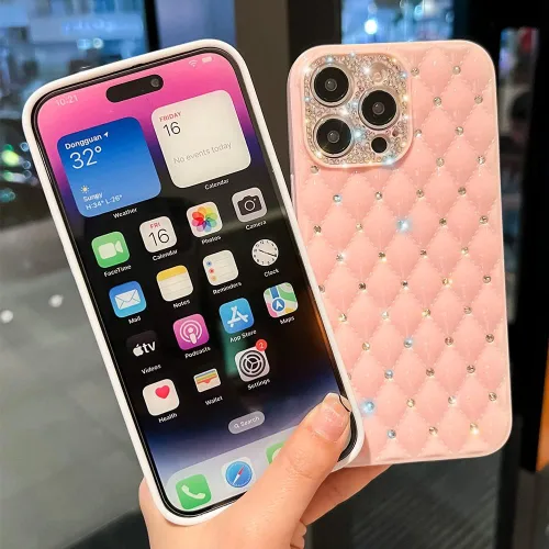 Vista 5 de Funda brillante compatible con iPhone 11 con diamantes brillantes, TPU flexible con purpurina, ajuste delgado, antideslizante, resistente a la Blanco