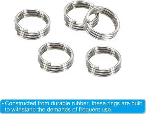 Vista 4 de PATIKIL Anillos de eje de dardo, paquete de 200 anillos de dardo de acero inoxidable para un agarre mejorado