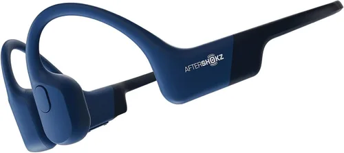 Vista 3 de AFTERSHOKZ Aeropex Auriculares inalámbricos de conducción ósea de oído abierto, clasificación IP67, eclipse azul