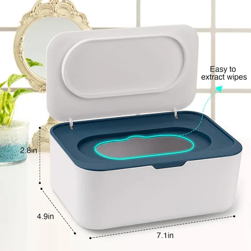 Vista 3 de Dispensador de toallitas para bebés, soporte para toallitas para bebés y adultos, mantiene el tejido húmedo fresco, funda de toallitas