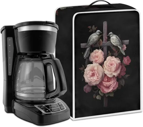 Vista 8 de Cubierta antipolvo para máquina de café, impresión de café, cubierta de protección de huellas dactilares para soporte, máquina de café, cubierta