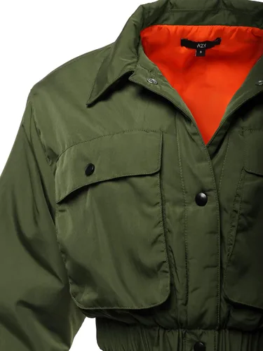 Vista 4 de Chaqueta bomber acolchada con dos bolsillos delanteros y acolchados para mujer