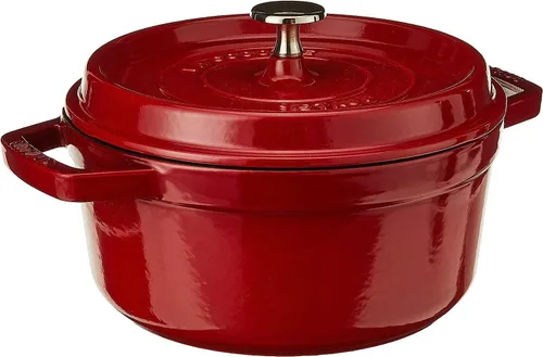 Vista 7 de Staub olla de hierro cocotte redonda de 6-1/4 cuartos de galón, Albahaca