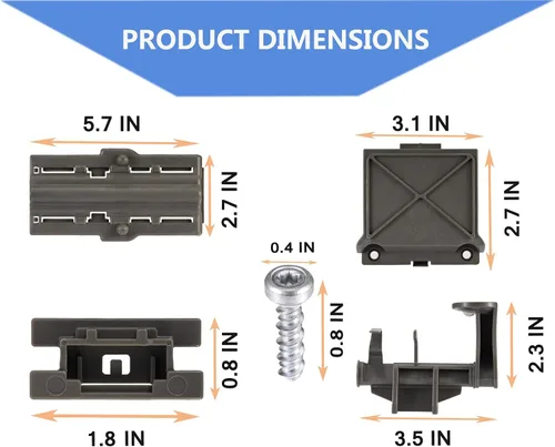Vista 3 de Ajustador de estante superior para lavavajillas Whirlpool Kenmore Kitchenaid W10712395 Reemplazo para piezas de lavavajillas Whirlpool Kenmore
