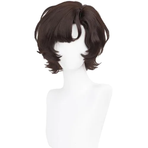 Vista 15 de Peluca para cosplay, disfraz de anime, pelo largo, cabello ondulado negro con flequillo y para mujer, fiesta familiar de Halloween Isolda