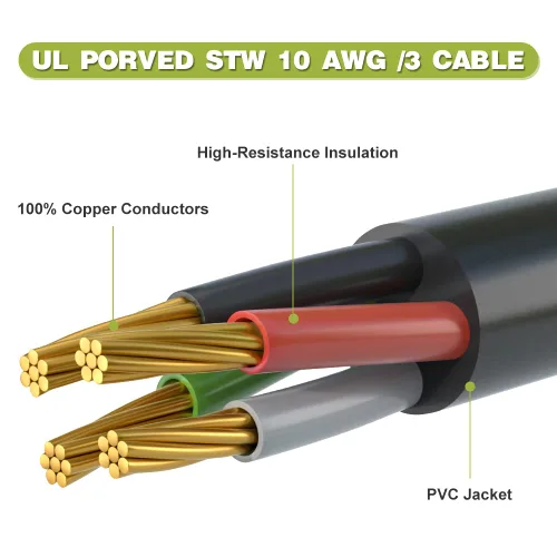 Vista 4 de Adaptador NEMA 10-30P a 14-50R EV, enchufe de secadora de 30 amperios a cable adaptador de cargador EV de 50 amperios, para carga de nivel 2