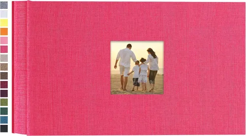 Vista 15 de potricher - Álbum de fotos pequeño para 100 fotos de 4 x 6 pulgadas, con portada de lino con foto, familiar, para bodas, aniversarios, bebés o Beige