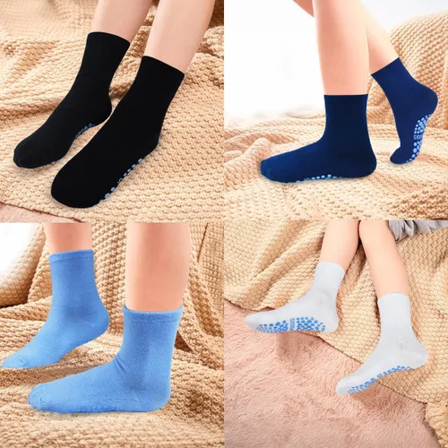 Vista 4 de Tphon Calcetines para niños pequeños con pinzas para niños y niñas, calcetines antideslizantes para niños, 15 pares de calcetines de media