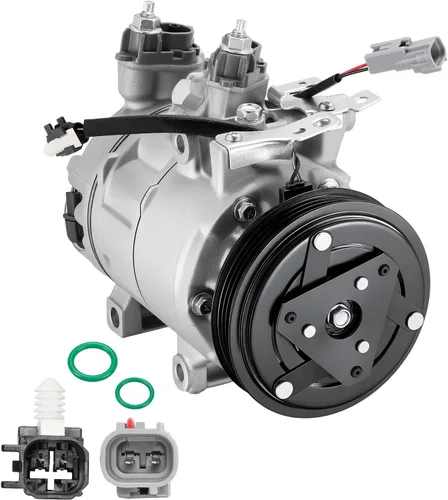 Vista 32 de BDFHYK Compresor de aire acondicionado con embrague compatible con Ford F-250 F-350 Super Duty 6.2L 2017-2019, F-450 F-550 Super Duty 6.8L