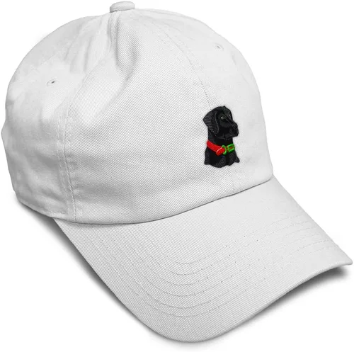 Vista 36 de Gorra de béisbol suave negra con cabeza de laboratorio bordada para perros, sarga de laboratorio negra, de algodón, con mosca de dragón, sombreros