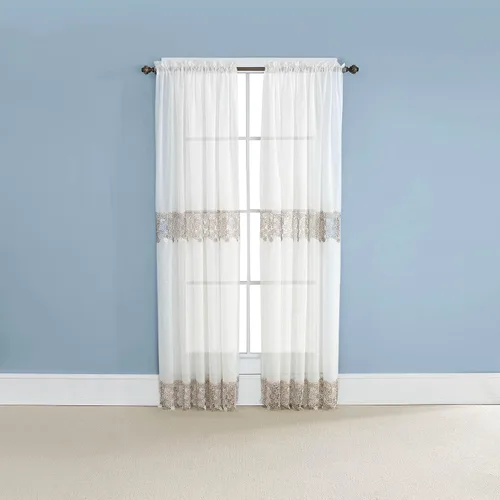 Vista 10 de RENAISSANCE HOME FASHION Par de cortinas Lillian, 56" X 36", Lino