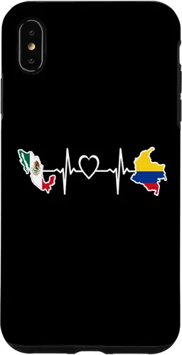 Vista 11 de iPhone 16 Bandera de Colombia Mexicana - Funda de latidos del corazón de Colombia Mexicana