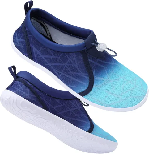 Vista 7 de XIHALOOK Zapatos acuáticos para mujeres y hombres, secado rápido, con cordón, para playa, natación, piscina, surf, deportes acuáticos