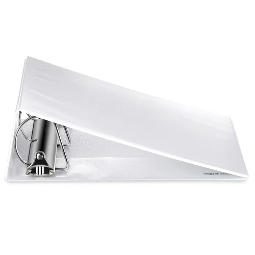 Vista 5 de Amazon Basics Archivadores de 3 argollas de 3 pulgadas, organizador con argollas en D, 2 paquetes, para la escuela, oficina en casa, color blanco