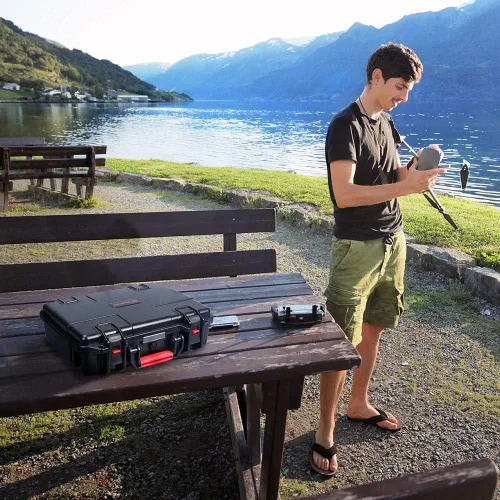 Vista 7 de Smatree Funda de transporte de 17.6L compatible con DJI Mavic 2 Pro/Mavic 2 Zoom con espuma precortada para DJI Smart Controller y control remoto