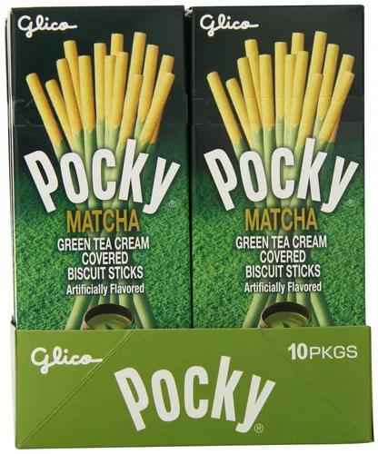 Vista 5 de Pocky Palitos de galletas cubiertos de crema de té verde matcha, 1.41 onzas (paquete de 20)
