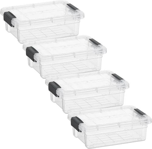 Vista 144 de Superio Mini contenedor de almacenamiento de plástico para crayón, suministros de arte y estuche de costura, organizador pequeño apilable