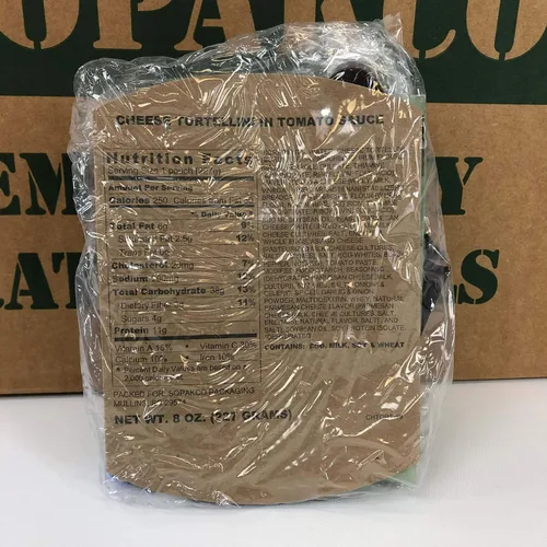Vista 7 de Sopakco MRE Meals Ready-to-Eat Caja de 14 ct 10/20 Inspeccionar lote 7280 Reducido de sodio Compacto para llevar Nutrición estable