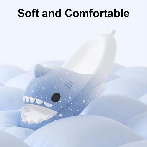 Vista 4 de Kapley Shark Slides Original, 2023 Slidely Shark Slidely - Pantuflas de spa para mujeres y hombres
