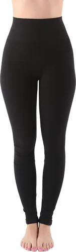 Vista 2 de AEKO Leggings gruesos de yoga para mujer, mezcla de algodón suave, cintura alta, con compresión de control de abdomen