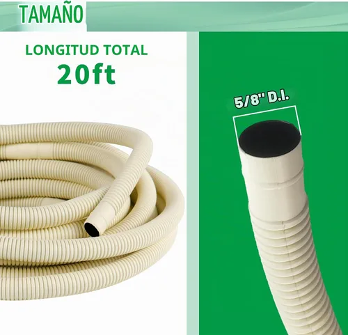 Vista 2 de Forestchill Mini manguera de drenaje dividida, manguera de drenaje de CA de 20 pies para aire acondicionado mini split y sistema de bomba de calor