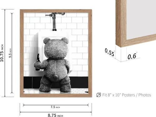 Vista 3 de Poster Master Impresión divertida de oso de peluche - Regalo humorístico para hombres, mujeres y fanáticos de las películas - Arte de pared