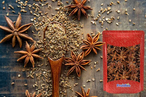 Vista 3 de Fruidles Anís estrellado entero, cápsulas de anís, ideal para té de anís, certificado Kosher de 3 onzas