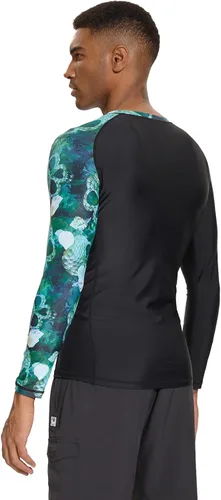 Vista 5 de Camiseta de compresión UPF 50+ para hombre, manga larga, protección solar UV, secado rápido, ajuste de rendimiento