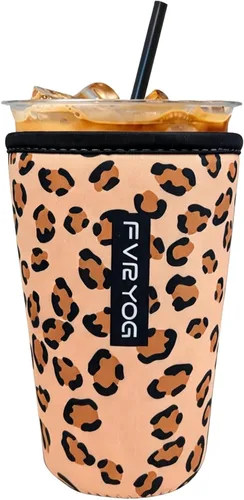 Vista 17 de Fundas de neopreno reutilizables aisladas para café helado, fundas para tazas de café helado, fundas para bebidas heladas y calientes