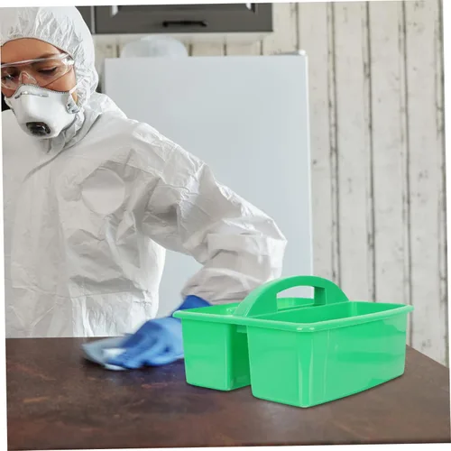 Vista 7 de Cesta de ducha Limpieza con asa Suministros de limpieza Caja de aperitivos Contenedor de herramientas de belleza Cesta de almacenamiento de mano