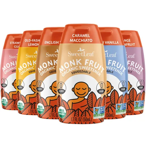 Vista 15 de SweetLeaf Caramel Líquido de Fruto del Monje - Gotas de Edulcorante Líquido de Fruto del Monje, Extracto Orgánico de Fruto del Monje, Edulcorante