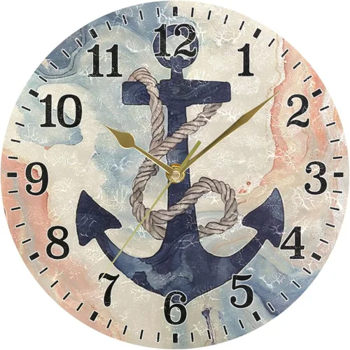 Vista 78 de JUNZAN Reloj de bañera con vino romántico espumoso y velas, reloj de pared silencioso de 10 pulgadas, pequeño reloj redondo, decoración de cocina