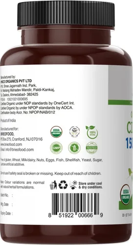 Vista 5 de Brieofood Organic Cissus Quadrangularis 1500mg, 45 porciones, vegetariano, sin gluten, 90 tabletas vegetarianas