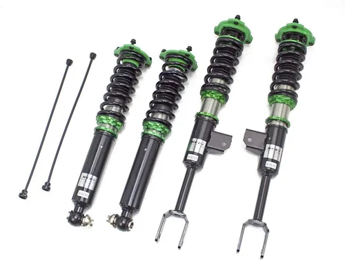 Vista 10 de Rev9 R9-HS2-098 Kit de bajada de suspensiones en espiral Hyper-Street II, amortiguador monotubo con ajuste de rebote de 32 clics, longitud ajustable
