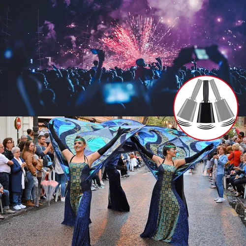 Vista 6 de Campana de vaca de acero de 8 pulgadas con asa, campana para hacer ruido, campana de llamada de mano fuerte para eventos deportivos, fútbol, fútbol
