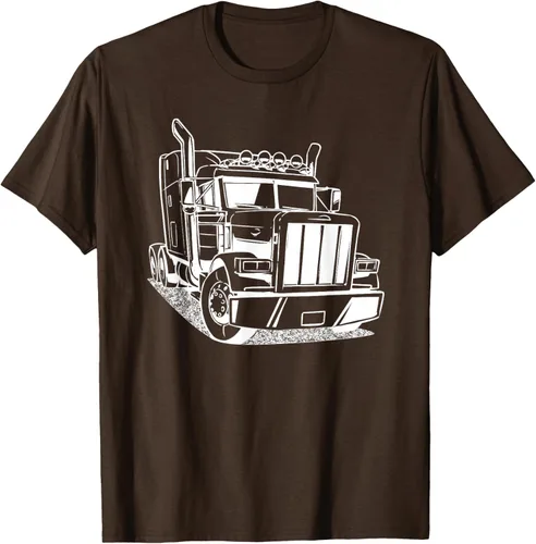 Vista 56 de Diesel Big Rig 18 Wheeler - Camiseta de camionero para camionero, Negro, S
