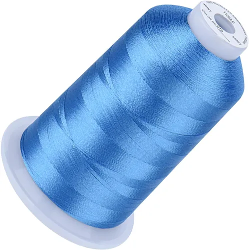 Vista 50 de Simthread 5500 yardas de hilo de bordar, 5000M de alto rendimiento 40WT 100% hilo de poliéster – 170+ colores vívidos, clasificado de alta velocidad