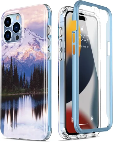 Vista 26 de Esdot Funda para iPhone 15 Pro con protector de pantalla integrado, funda duradera con diseños de moda para mujeres y niñas, elegante funda Piedra