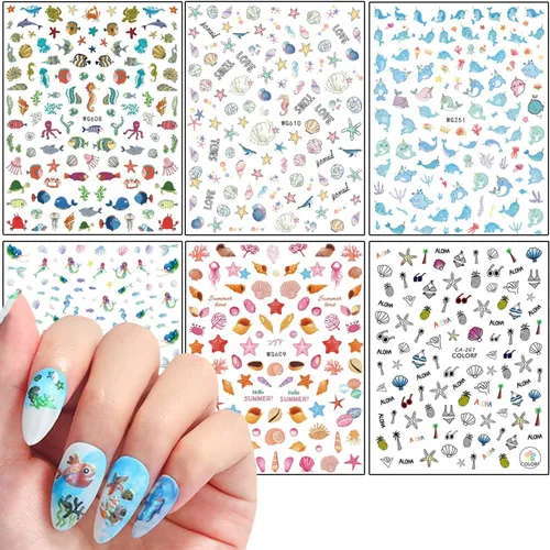 Vista 14 de Grandes calcomanías de mariposas para uñas, calcomanías de mariposas grandes 3D para uñas, calcomanías autoadhesivas de diseños de mariposas