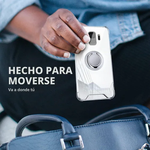 Vista 6 de Silverback Funda transparente para teléfono Samsung Galaxy S9 con soporte