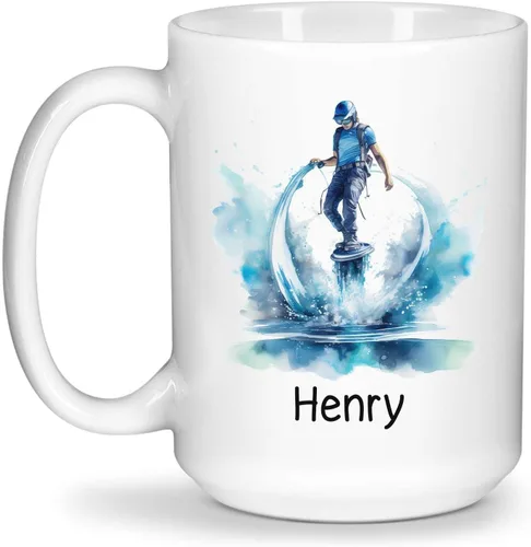 Vista 8 de Taza de café personalizada para nadador, regalo para equipo de natación, taza de cerámica blanca personalizada con nombre nadador, taza de té