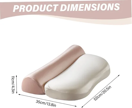 Vista 5 de Almohadas de apoyo para el cuello ideales para dormir, almohada cervical de espuma viscoelástica ideal para aliviar el dolor de cuello, refrescante