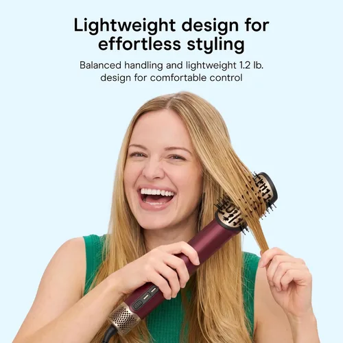 Vista 5 de Infiniti PRO CONAIR - Varita de secado de cabello 5 en 1, alisadora y estilizadora, secador de pelo digital todo en uno con motor iónico, incluye 4