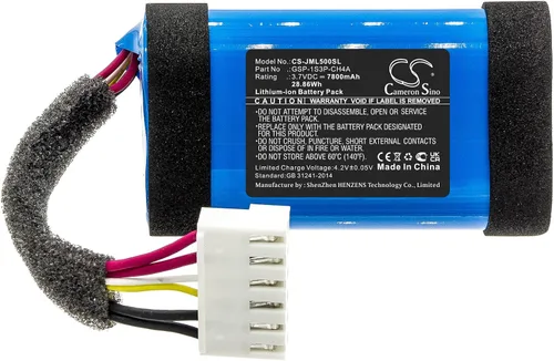 Vista 3 de Batería de repuesto para JBL Charge 5, JBLCHARGE5BLUAM PN: JBL GSP-1S3P-CH4A 7800mAh / 28.86Wh