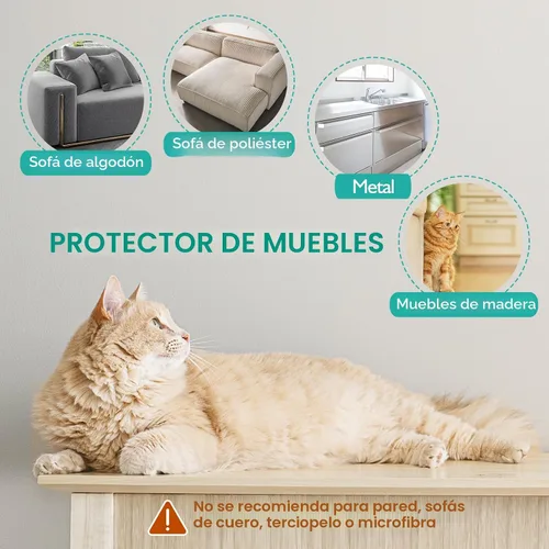 Vista 6 de [Vinilo grueso] Protector de muebles antiarañazos para gatos, protector de sofá adhesivo de una sola cara para gatos, protector flexible de esquina