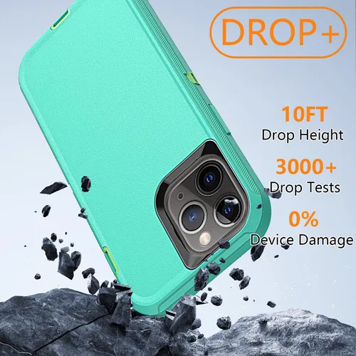 Vista 4 de YmhxcY Funda de Teléfono para iPhone 11 Pro Max a Prueba de Golpes, a Prueba de Caídas, a Prueba de Polvo, Resistente de 3 Capas Durable Protección